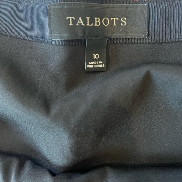 Talbots women’s red white black wool blend raw hem skirt size 10 - Picture 8 of 9